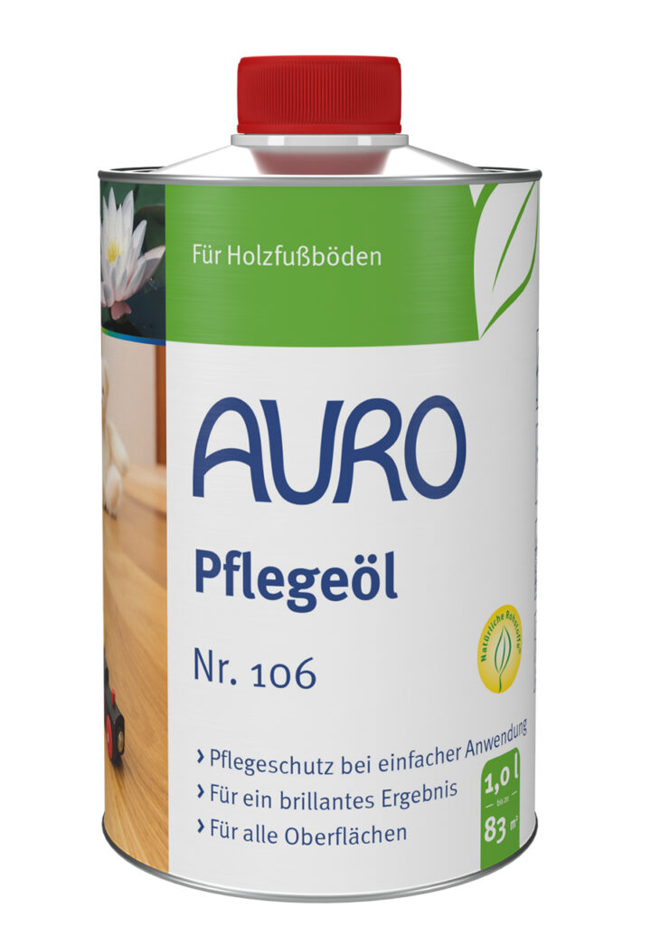 AURO Pflegeöl Nr. 106 in 1 Liter Dose – natürliches Holzpflegeöl für Möbel und Böden