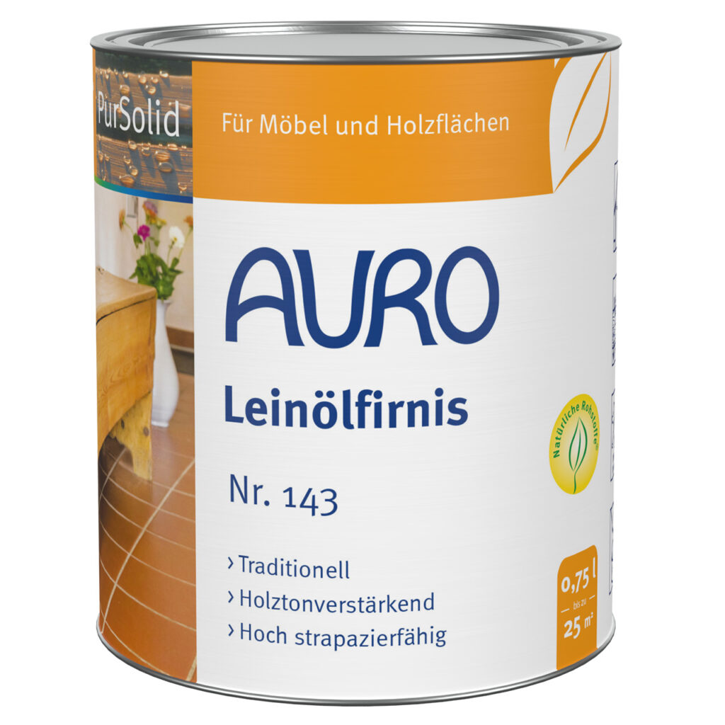 AURO Leinölfirnis Nr. 143 in 0,75 Liter Dose – wasserabweisender Schutz für Holz
