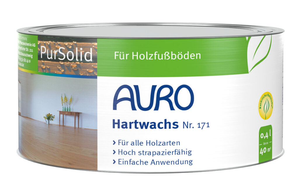AURO Hartwachs Nr. 171 in 0,4 Liter Dose – Bienenwachs-Holzschutz für Möbel und Böden